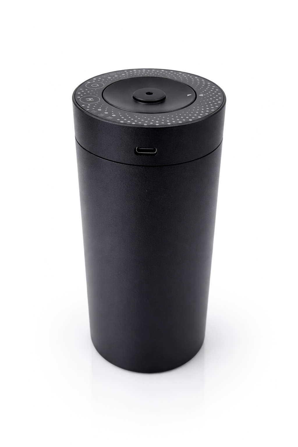 Back of SCHICC Voyage Black oil diffuser for vehicles including cars, vans, trucks.
